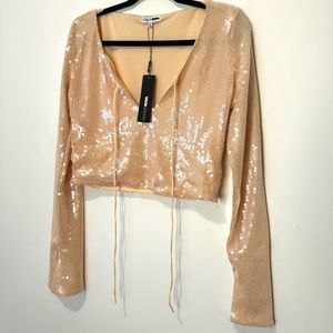 BRAND NEW Fashion Nova Sequin Top